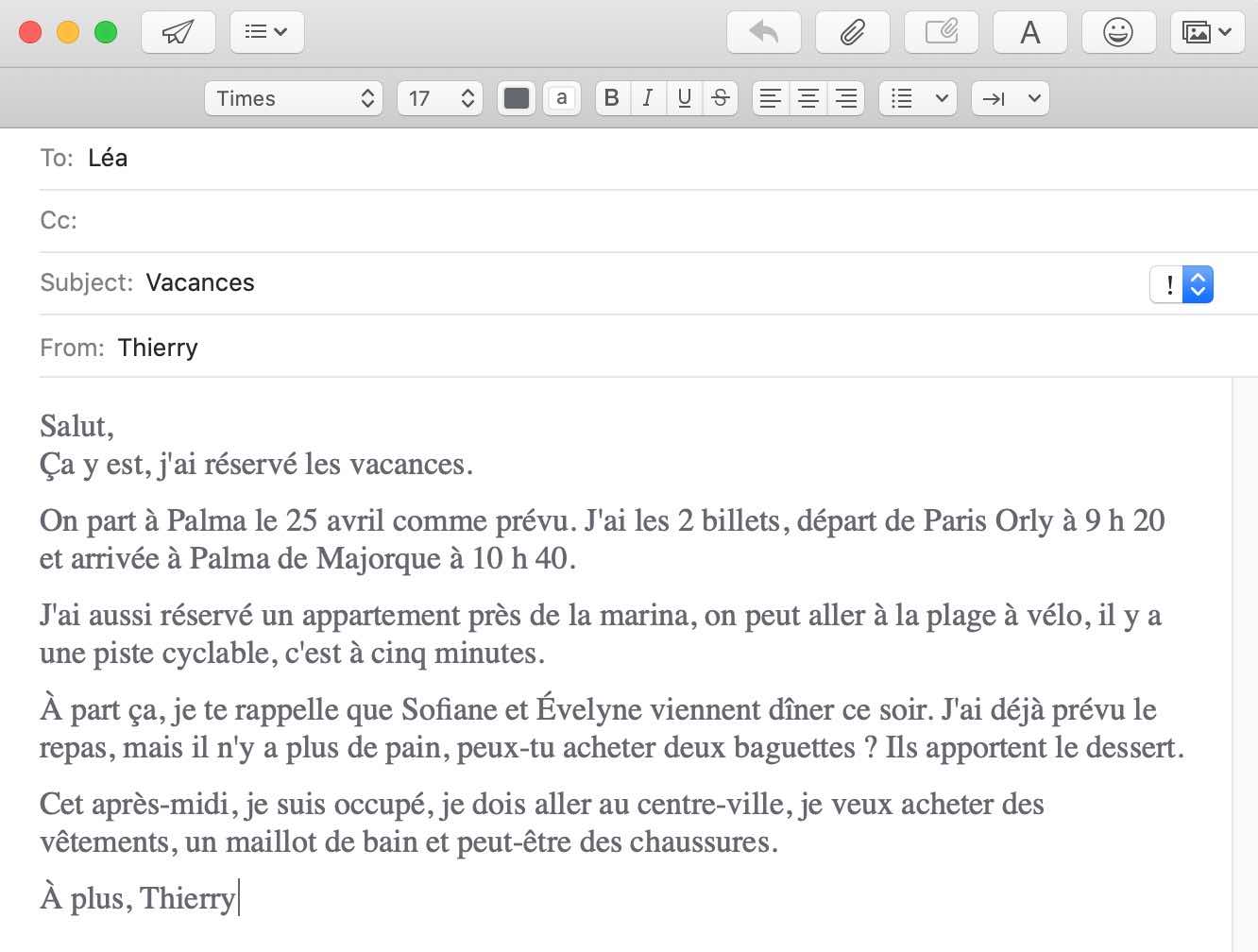 Message sur le téléphone